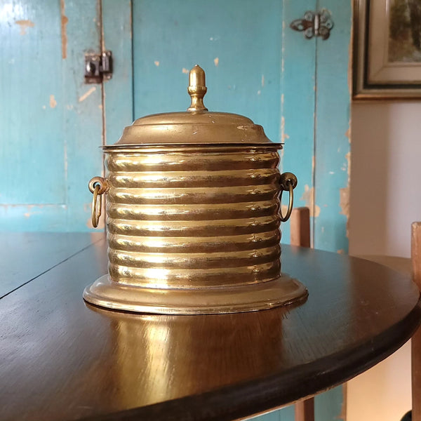 Brass Tea Caddy Box With Acorn Finial