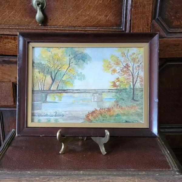 Antique Framed WaterColour Two Sided Landscapes