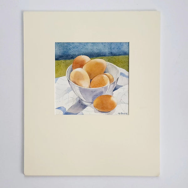 'Eggs In A Bowl' Watercolour