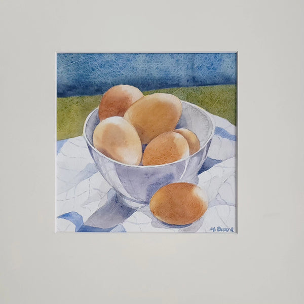 'Eggs In A Bowl' Watercolour
