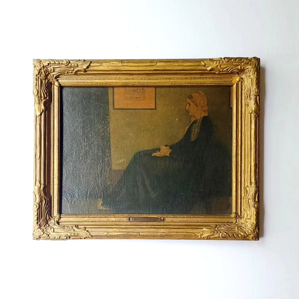 'Whistlers Mother' Framed Antique Litho Print James Whistler