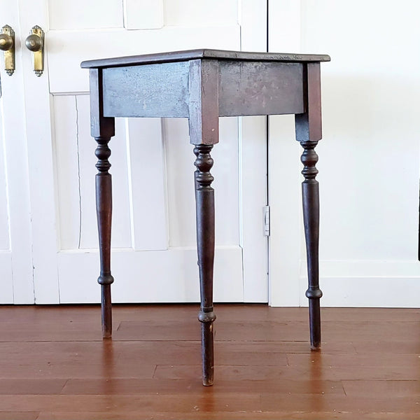Antique Side Table With Gilt Transfer Detail To Sides