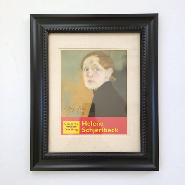 Norwegian artist Helene Schjerfbeck Self Portrait Framed Gemeente Museum Print