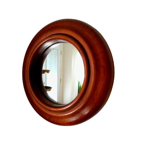 Beautiful Round Wood Porthole Mirror