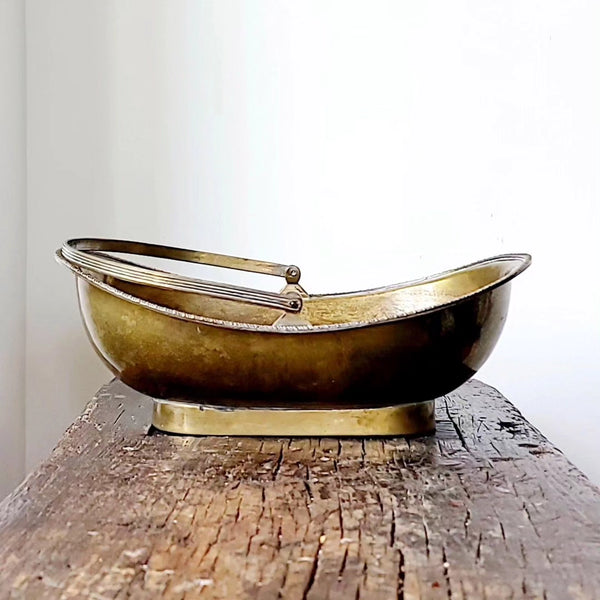 Brass Serving Dish With Handle