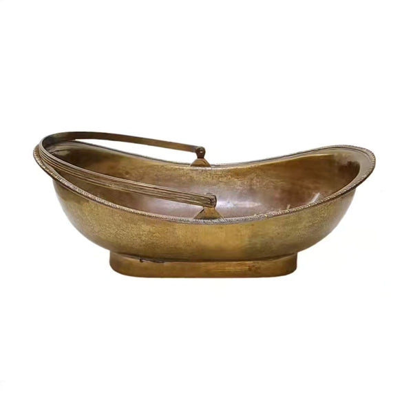 Brass Serving Dish With Handle