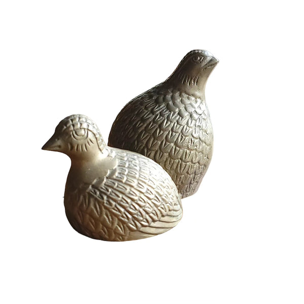 Brass Quail Pair