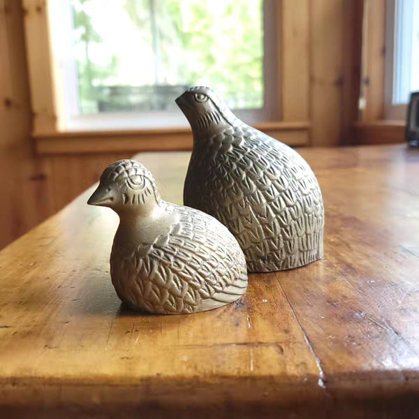 Brass Quail Pair