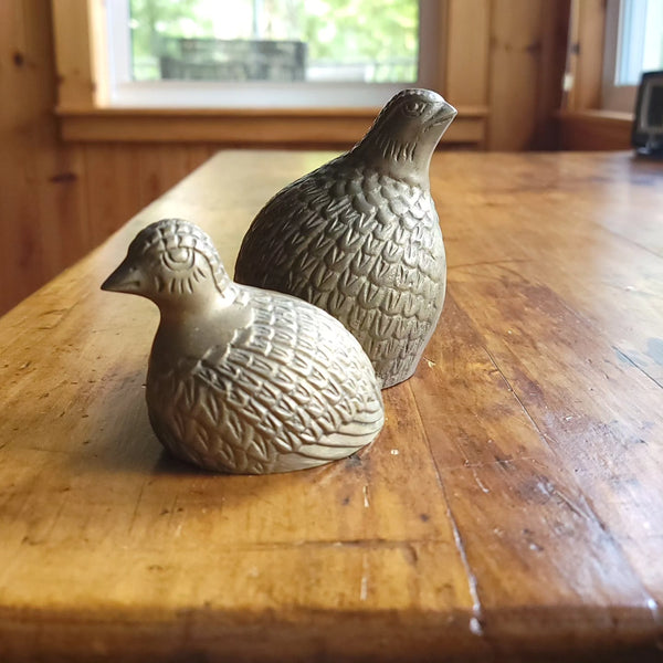 Brass Quail Pair