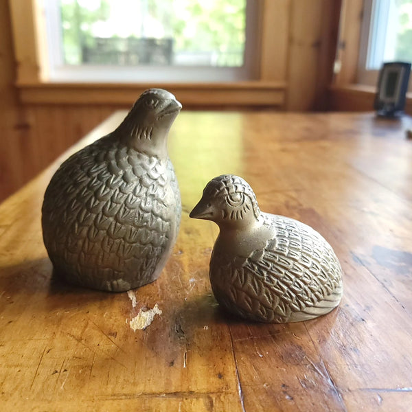 Brass Quail Pair