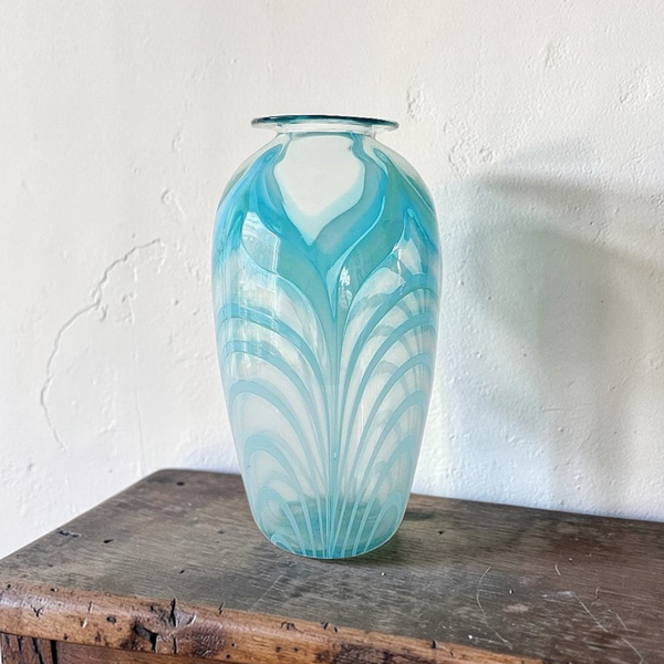 Martin Demaine Circa 1970's Art Glass 'Pulled Petal' Vase