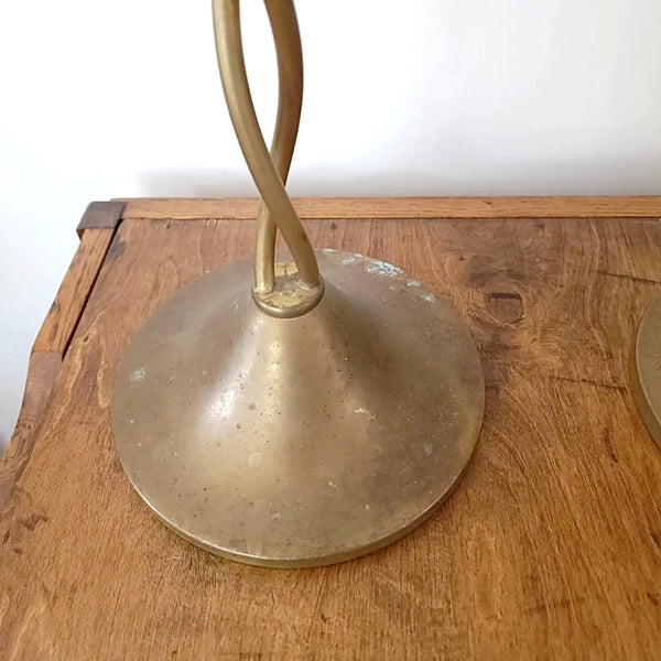 Tall Brass Barley Twist Table Lamps