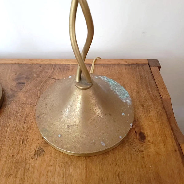 Tall Brass Barley Twist Table Lamps