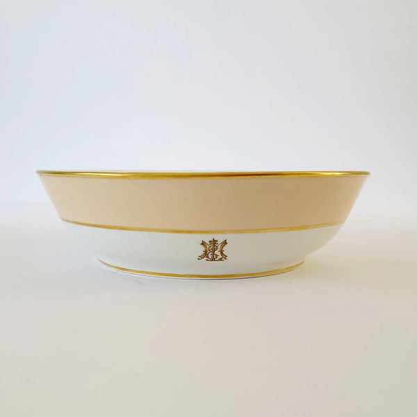 Antique China Elegant Monogrammed Bowl