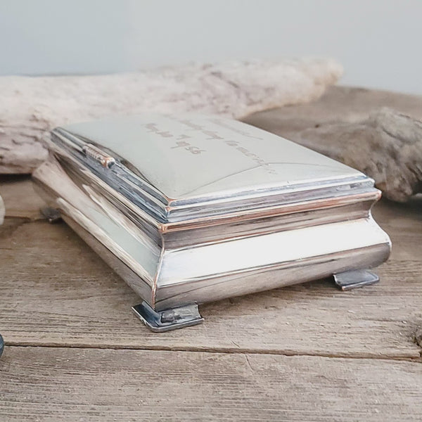 Engraved Silver Footed Box