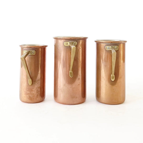 Arts & Crafts Era Copper & Brass Measuring Cups