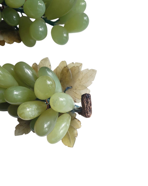 Vintage Pair Of Jade Grapes