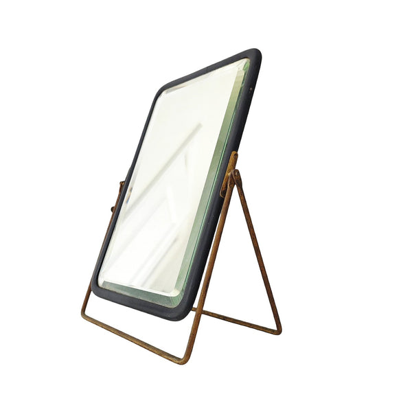 Antique Circa 1880's French Table Top Campaighn Mirror