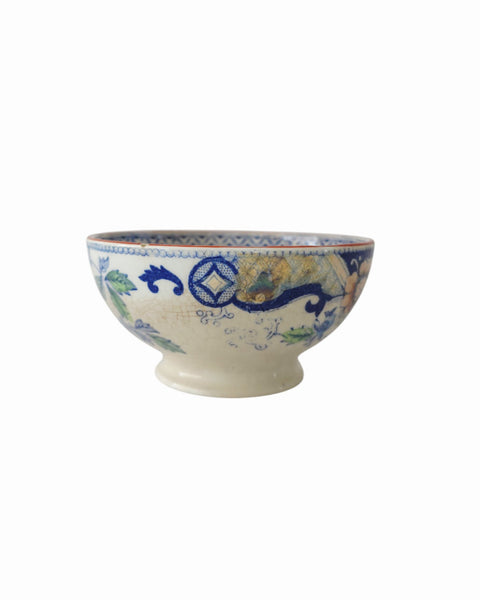 French Cafe Late Bowl Creil Et Montereau Floral Aesthetic Movement Design