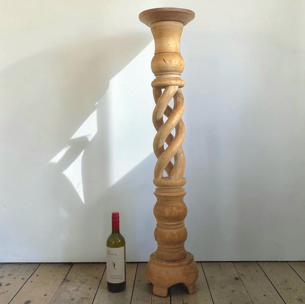 Pine Barley Twist Pedestal Column