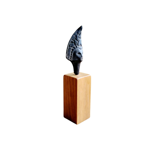 Carved Wood Beautiful African Bust