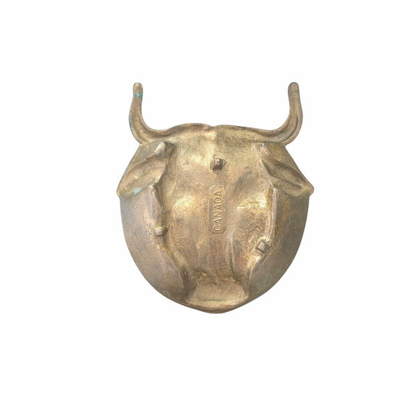 Vintage Brass Bull Trinket Dish