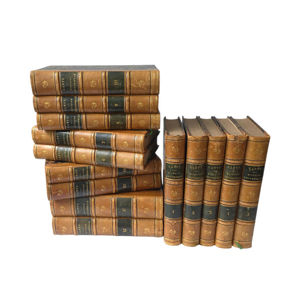 Collection of 14 Antique French Books 'Histoire Universelle'