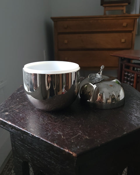 Mid-Century Silver Apple Ice Bucket