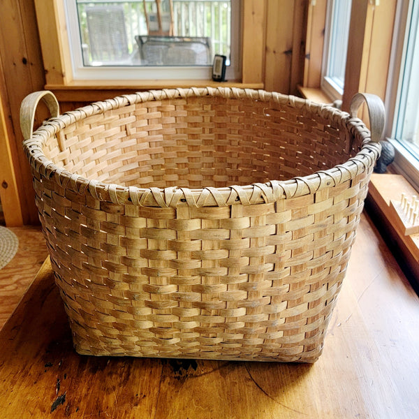 Antique Apple Basket With Bentwood Handles