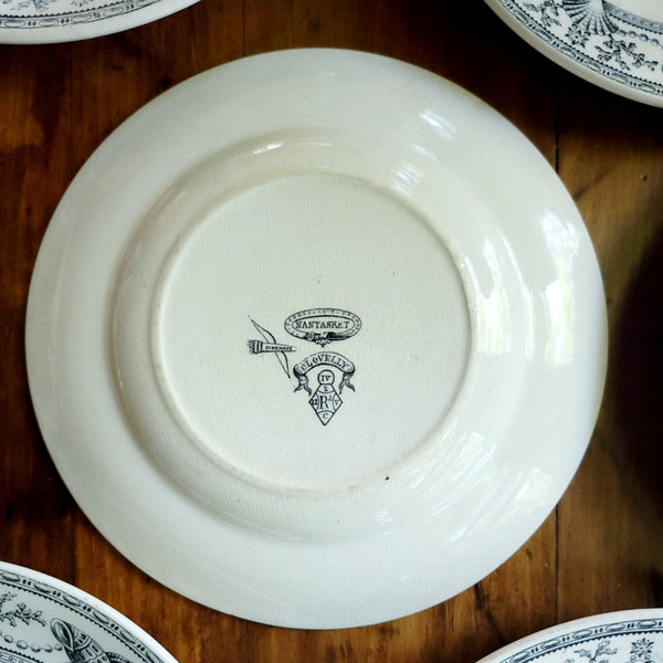 Nantasket Clovelly Transferware Seashell Plates