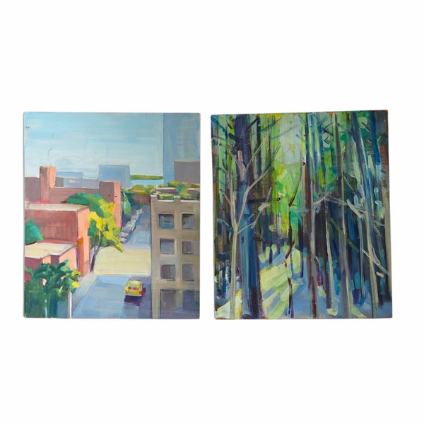 Oil On Board Forest Landscapes