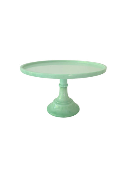 Mosser Glass Cake Plate In Jadeite Green
