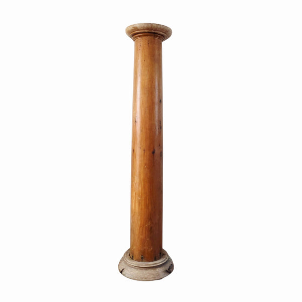 Antique Pine Pedestal Column