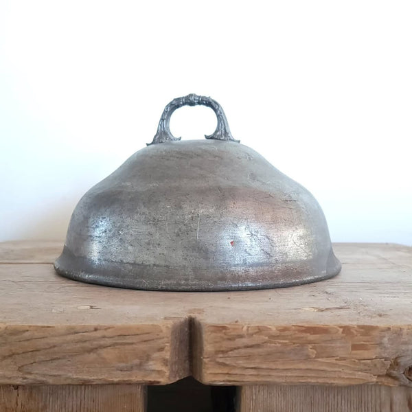 Antique English Pewter Food Dome Cover