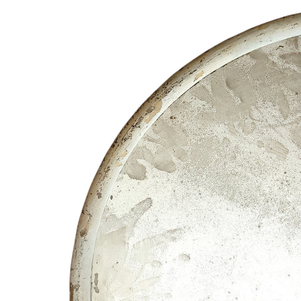 Antique Round Mirror Wonderful Patina Aged Glass