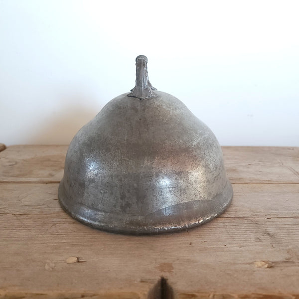 Antique English Pewter Metal Food Dome