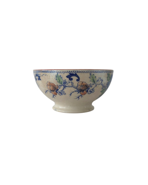 French Cafe Late Bowl Creil Et Montereau Floral Aesthetic Movement Design