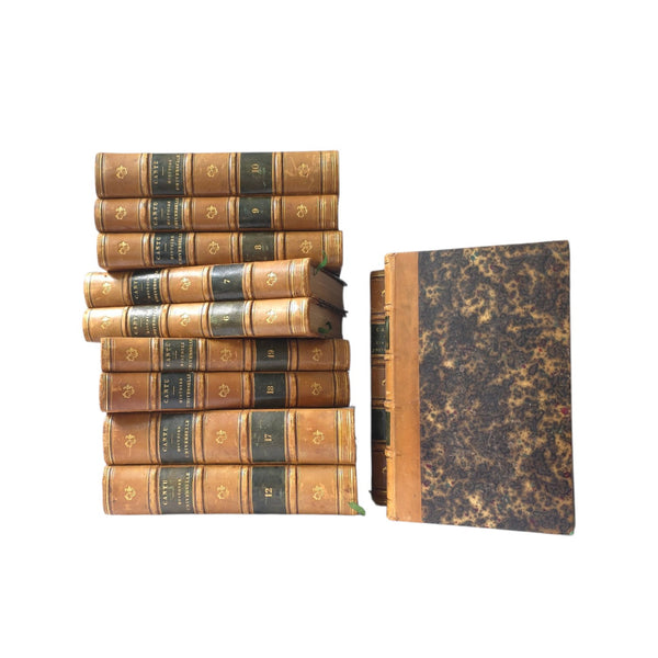 Collection of 14 Antique French Books 'Histoire Universelle'