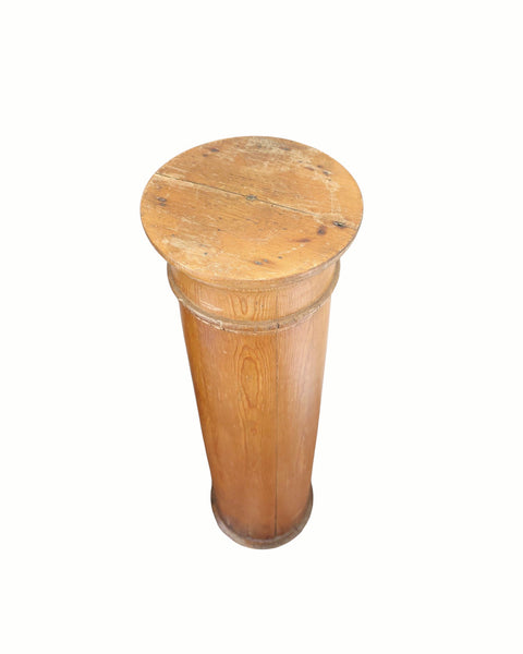 Antique Pine Pedestal Column