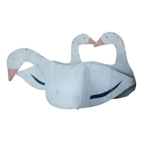 Trio Of Vintage Tin & Wood Snow Goose Decoys