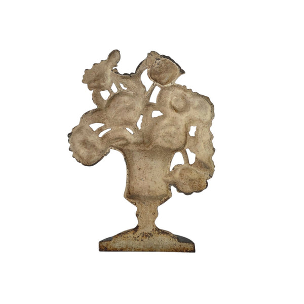 Hubley Cast Iron Painted Poppy Doorstop