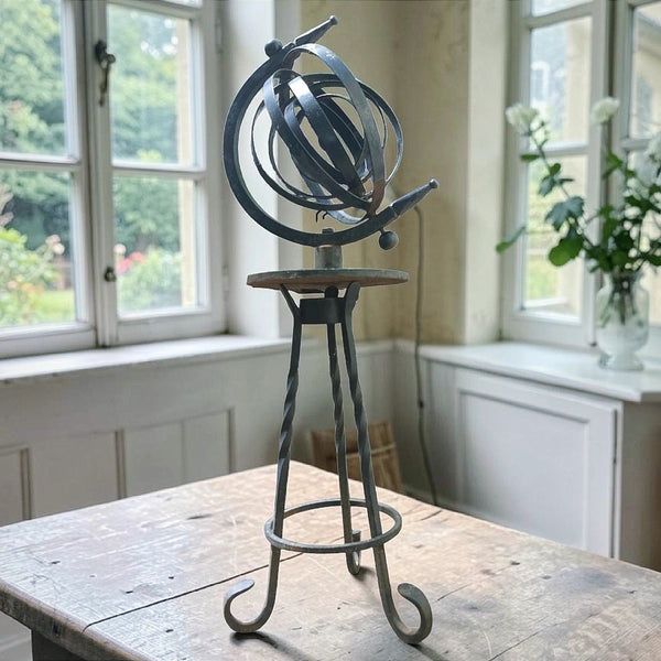 Antique Garden Cast Iron Armillary Dial