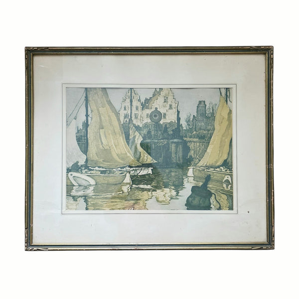 Hornyansky Netherlands Harbour Print