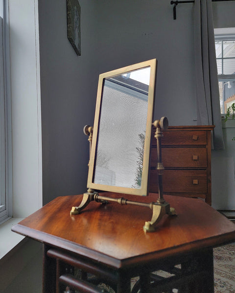 Brass Adjustable Tabletop Mirror