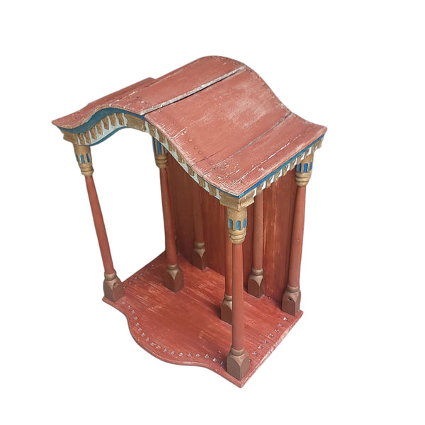 Antique Folk Art Quebec Shrine Architectural Model