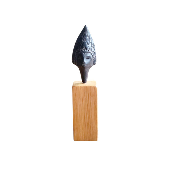 Carved Wood Beautiful African Bust