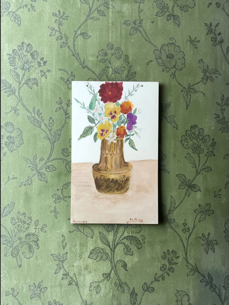 French Naive Floral Watercolour