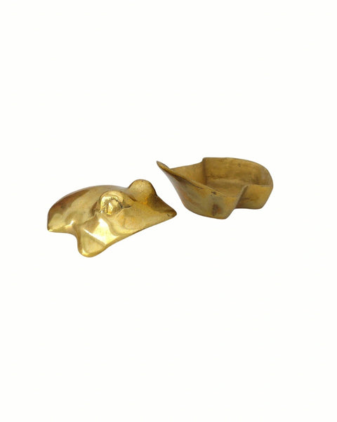 Brass Frog Trinket Box