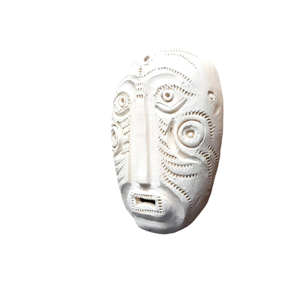 White Studio Pottery Ceramic Mask