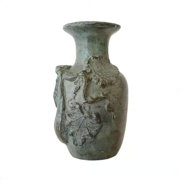 Japanese Cast Bronze Vase